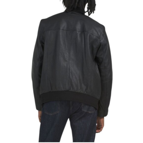 ANDREW MARC Leather Macneil Bomber Jacket - Picture 2 of 2
